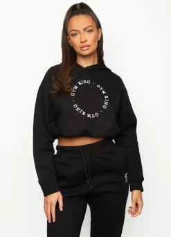 Hoodies<Gym King Recharge Drop Shoulder Hoodie Black