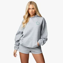 Co-Ords<Gym King Recharge Oversized Hood Light Grey Marl