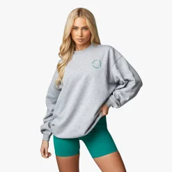 Co-Ords<Gym King Recharge Oversized Crew Light Grey Marl