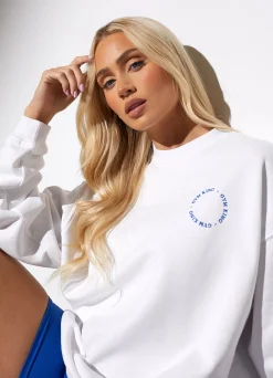 Sweatshirts<Gym King Recharge Oversized Crew White
