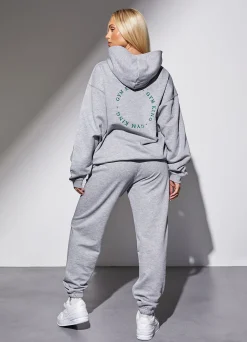 Hoodies<Gym King Recharge Oversized Hood Light Grey Marl
