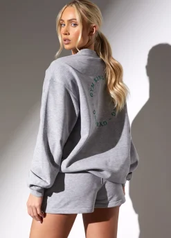 Sweatshirts<Gym King Recharge Oversized Crew Light Grey Marl