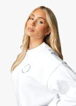 Sweatshirts<Gym King Recharge Oversized Crew White