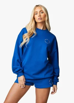 Sweatshirts<Gym King Recharge Oversized Crew Royal Blue