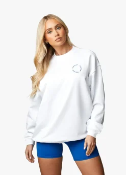 Sweatshirts<Gym King Recharge Oversized Crew White