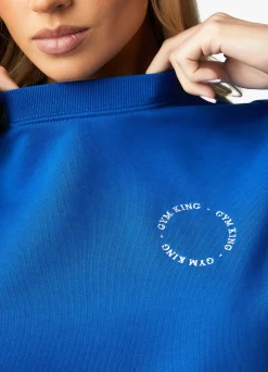 Sweatshirts<Gym King Recharge Oversized Crew Royal Blue