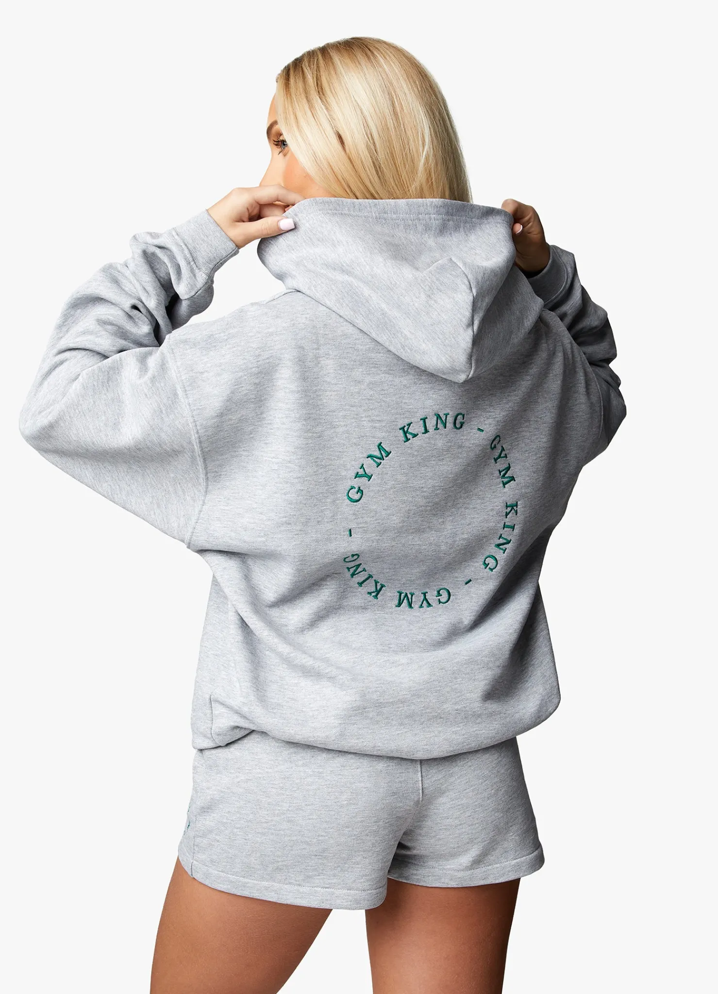Co-Ords<Gym King Recharge Oversized Hood Light Grey Marl