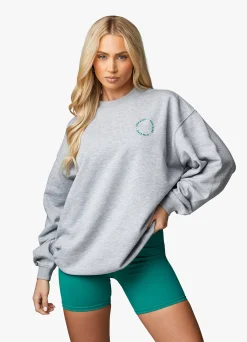 Co-Ords<Gym King Recharge Oversized Crew Light Grey Marl
