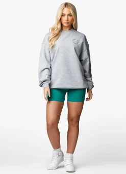 Sweatshirts<Gym King Recharge Oversized Crew Light Grey Marl