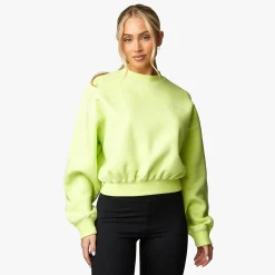 Sweatshirts<Gym King Recovery Fleece Crew Lime