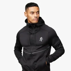 Tracksuit Tops<Gym King Reflect Poly Hood Black/Silver