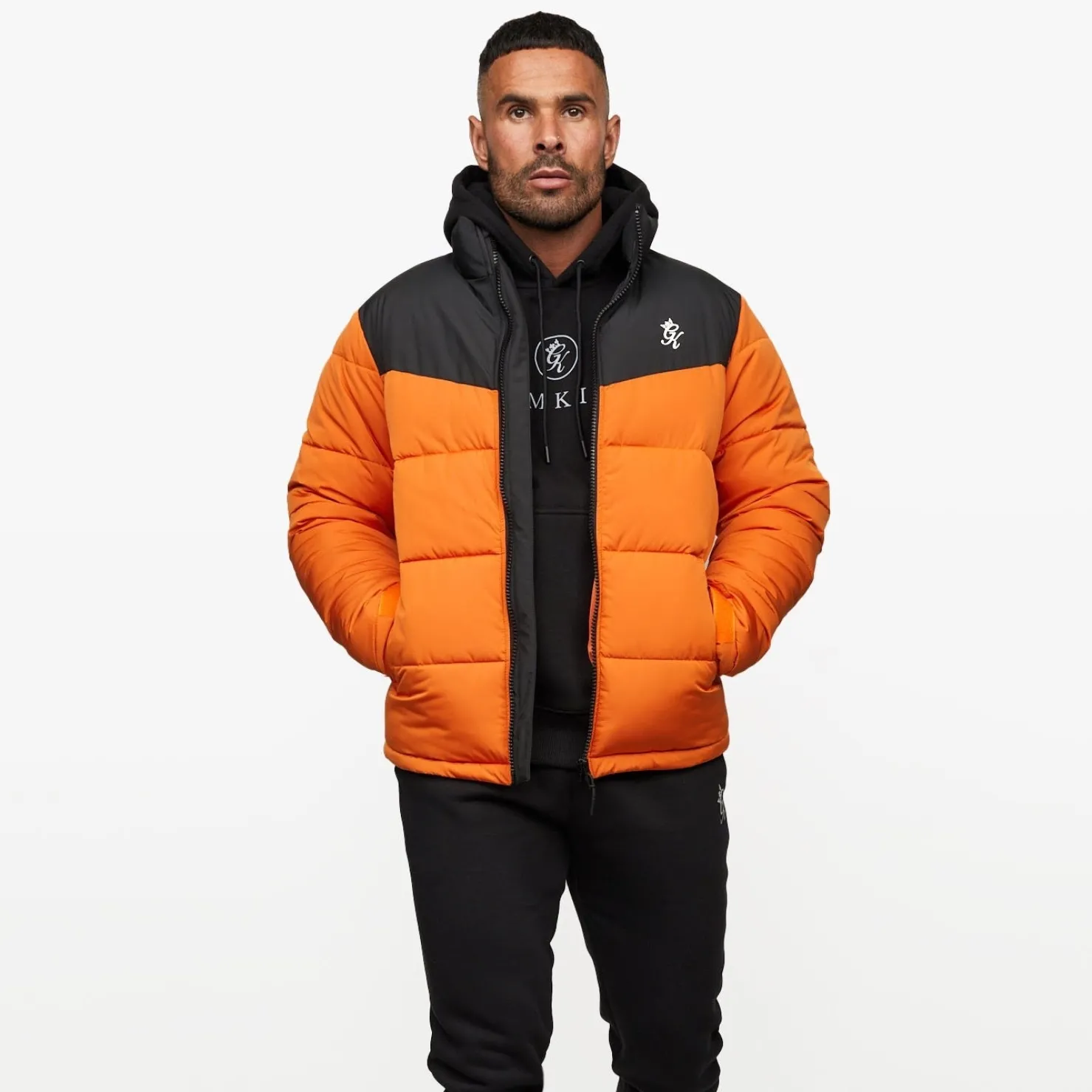 Outerwear<Gym King Resolute Puffer Black/Orange