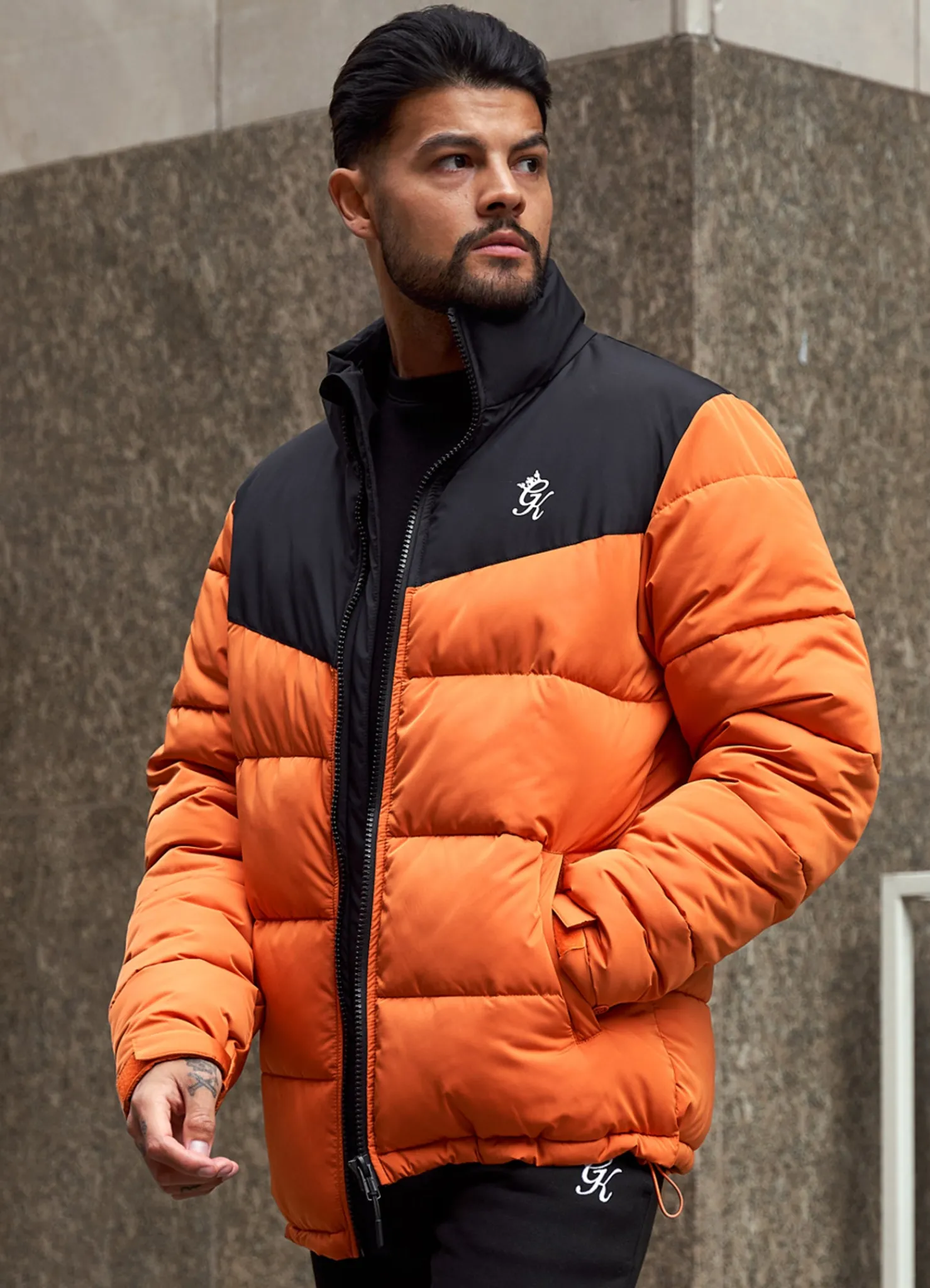 Outerwear<Gym King Resolute Puffer Black/Orange