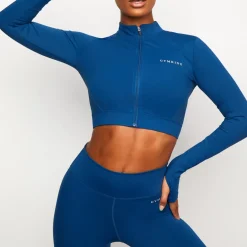 Gymwear<Gym King Restore Full Zip Funnel Moonlight Blue