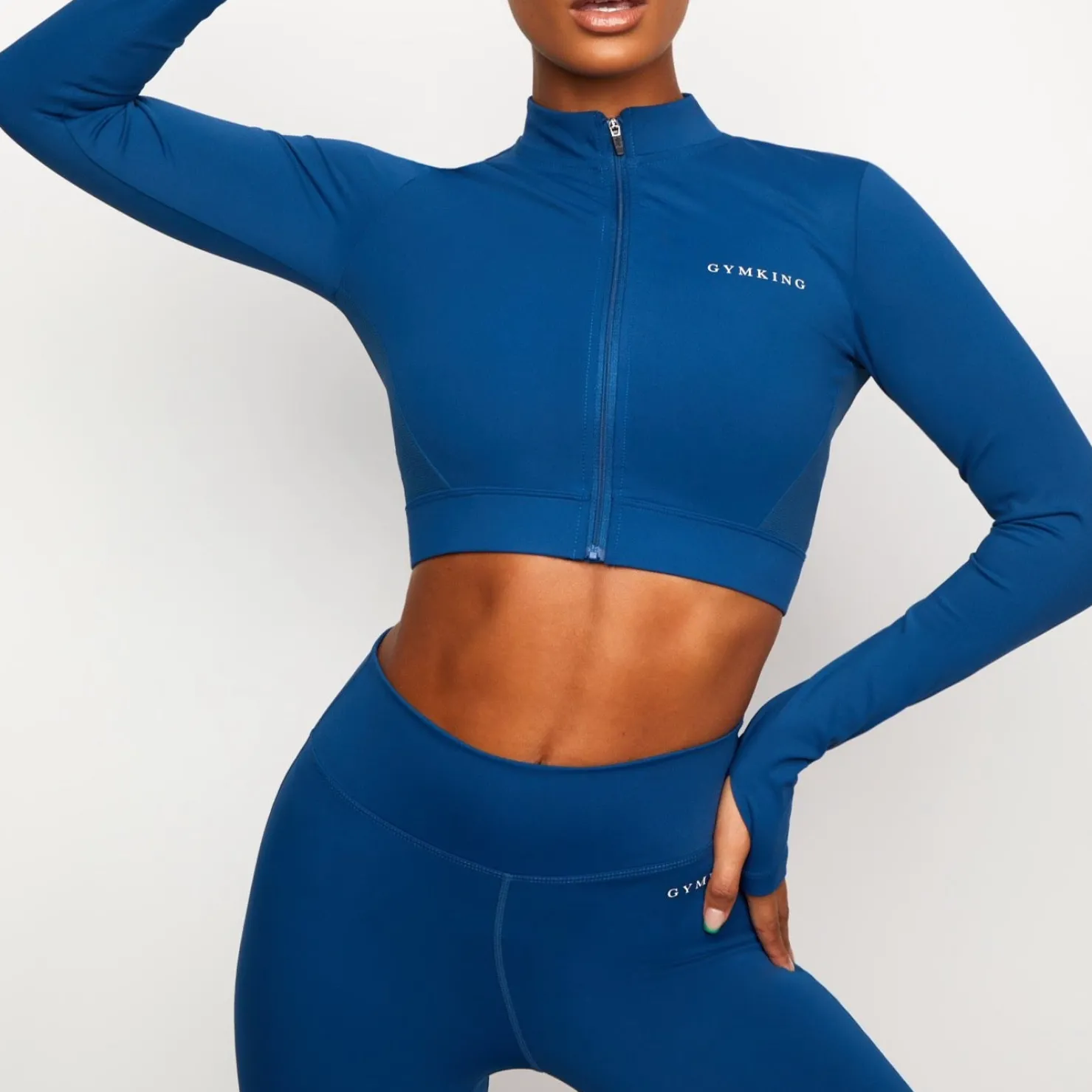 Gymwear<Gym King Restore Full Zip Funnel Moonlight Blue