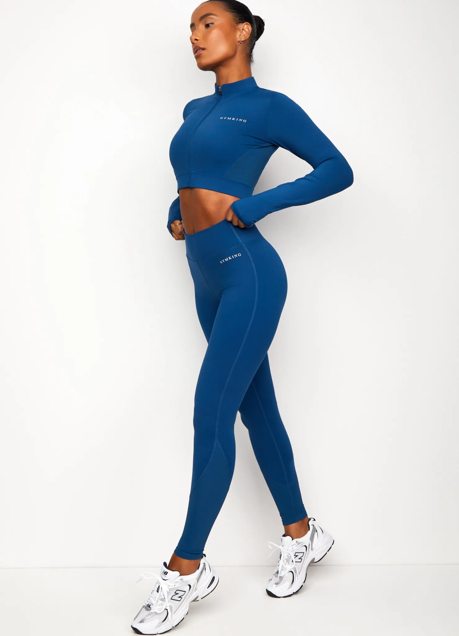 Gymwear<Gym King Restore Full Zip Funnel Moonlight Blue
