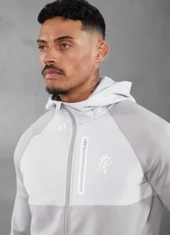 Tracksuit Tops<Gym King Ripstop Panel F/Z Hood Shadow Grey