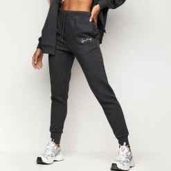 Joggers<Gym King Script Slouch Jogger Charcoal Marl/White