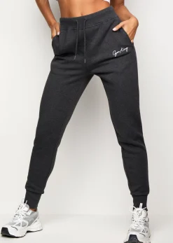 Joggers<Gym King Script Slouch Jogger Charcoal Marl/White