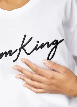 Tops & T-Shirts<Gym King Script Tee White