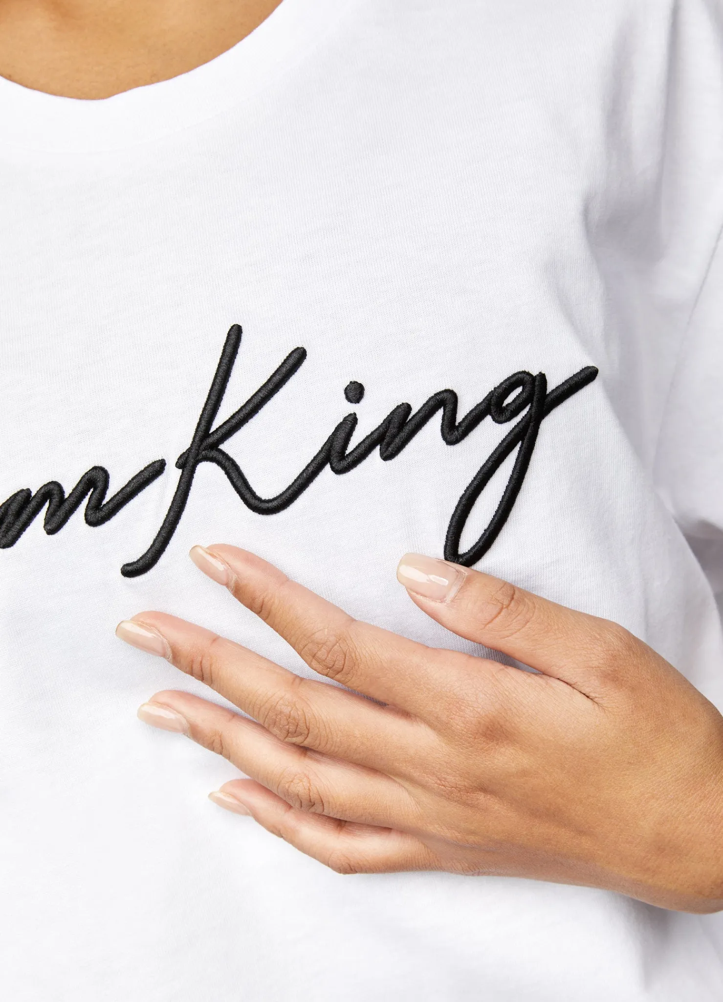 Tops & T-Shirts<Gym King Script Tee White