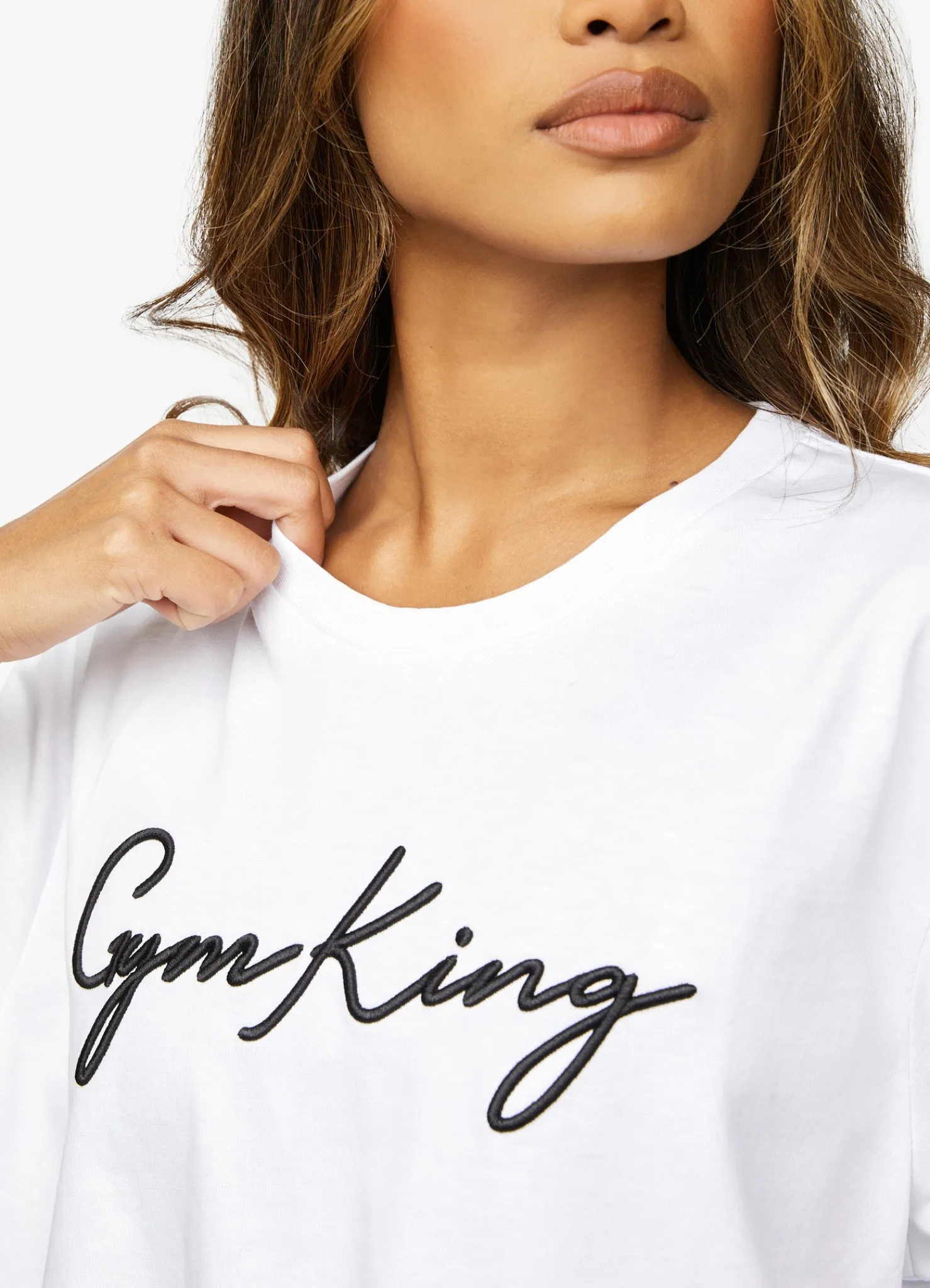 Tops & T-Shirts<Gym King Script Tee White