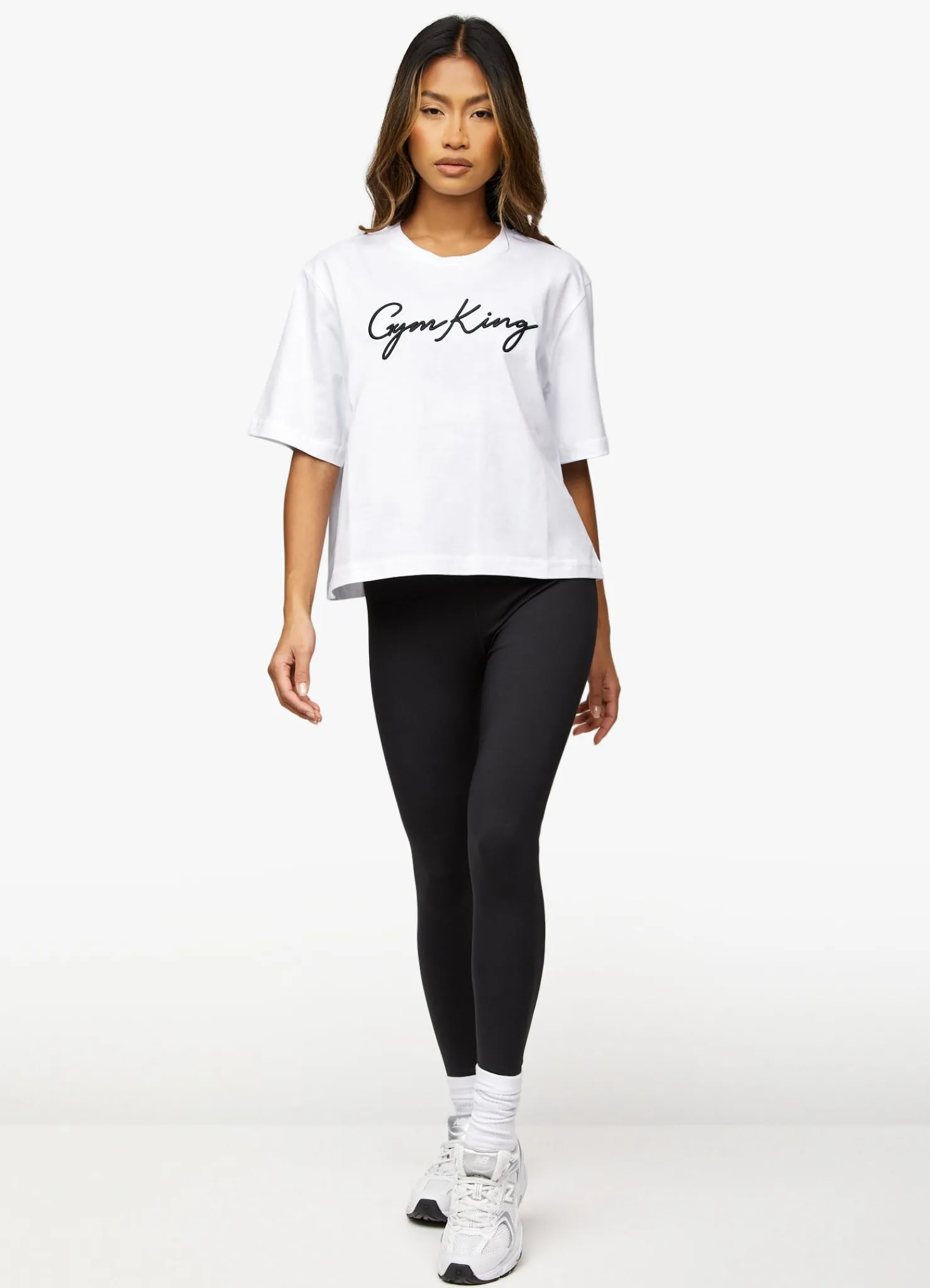 Tops & T-Shirts<Gym King Script Tee White