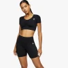 Gymwear<Gym King Scrunch Cap Sleeve Tee Black
