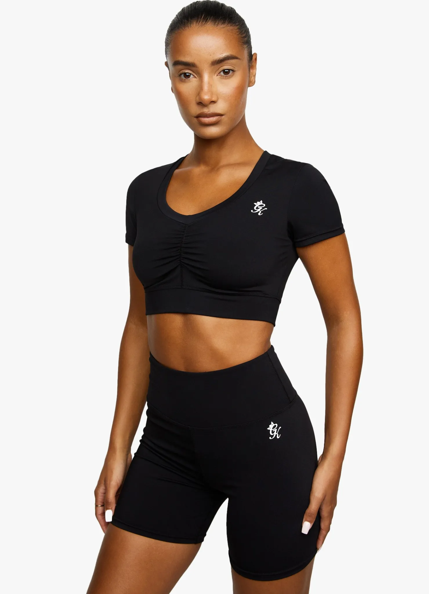 Gymwear<Gym King Scrunch Cap Sleeve Tee Black