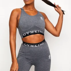 Sports Bras<Gym King Seamless Results Cross Back Sports Bra Mid Grey Marl