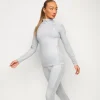 Tops & T-Shirts<Gym King Seamless Results 1/4 Zip Funnel Ice Melange