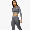 Gymwear<Gym King Seamless Results Ls Crop Smoke Grey Marl