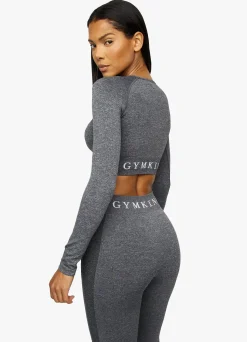 Gymwear<Gym King Seamless Results Ls Crop Smoke Grey Marl