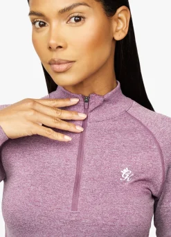 Gymwear<Gym King Seamless Results 1/4 Zip Funnel Plum Marl