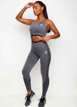 Sports Bras<Gym King Seamless Results Cross Back Sports Bra Mid Grey Marl