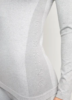 Tops & T-Shirts<Gym King Seamless Results 1/4 Zip Funnel Ice Melange