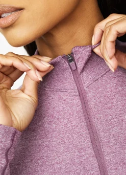 Gymwear<Gym King Seamless Results 1/4 Zip Funnel Plum Marl