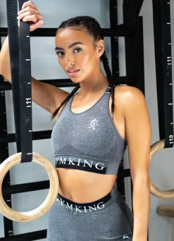Gymwear<Gym King Seamless Results Cross Back Sports Bra Mid Grey Marl