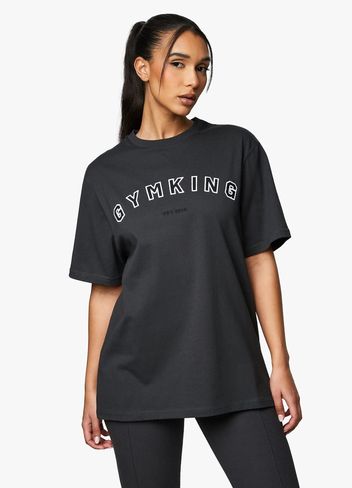 Tops & T-Shirts<Gym King Shadow Bf Tee Dark Pewter