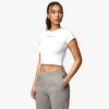 Tops & T-Shirts<Gym King Shadow Rib Tee White