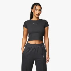Tops & T-Shirts<Gym King Shadow Rib Tee Dark Pewter