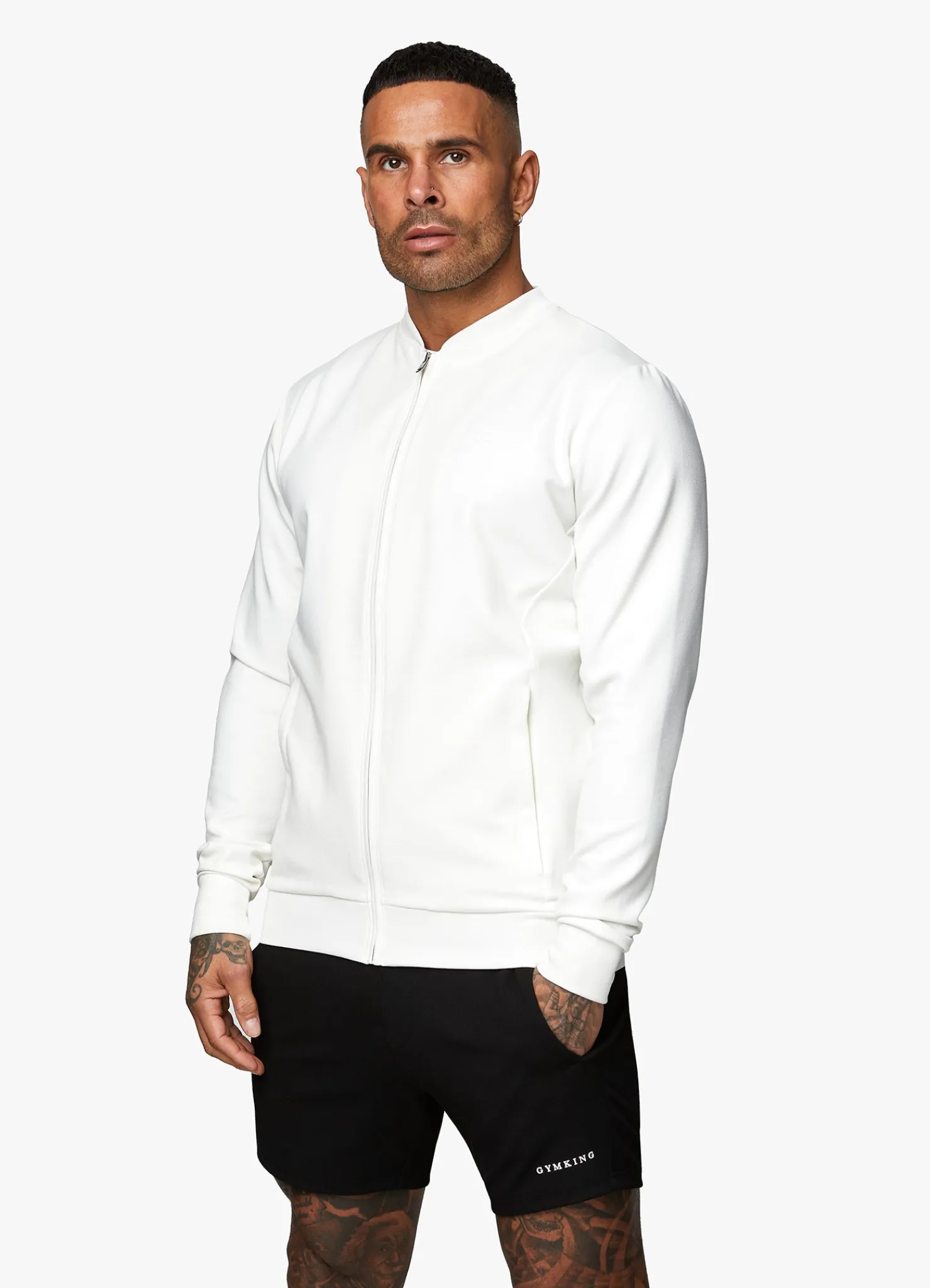 Twin Sets<Gym King Signature Knit Bomber Cream