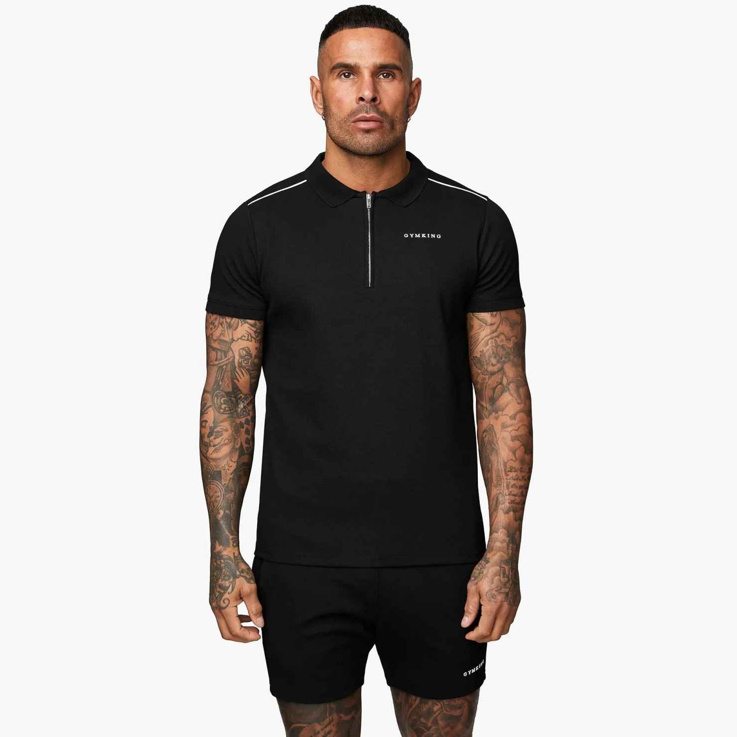 Polo Shirts<Gym King Signature Knit Polo Black