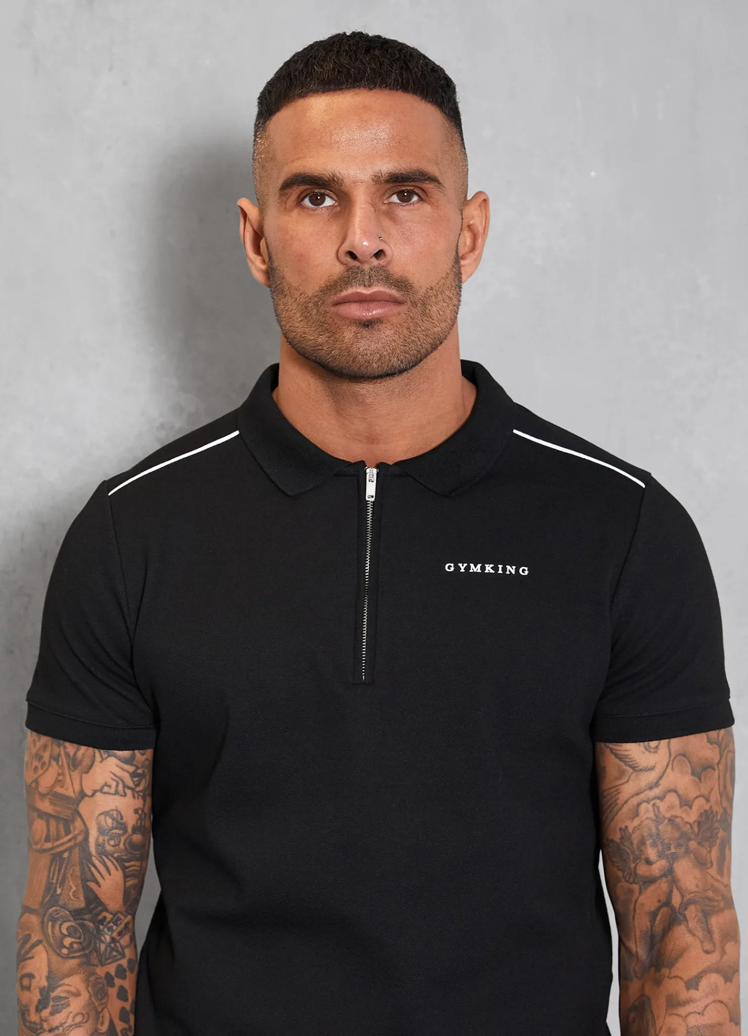 Polo Shirts<Gym King Signature Knit Polo Black