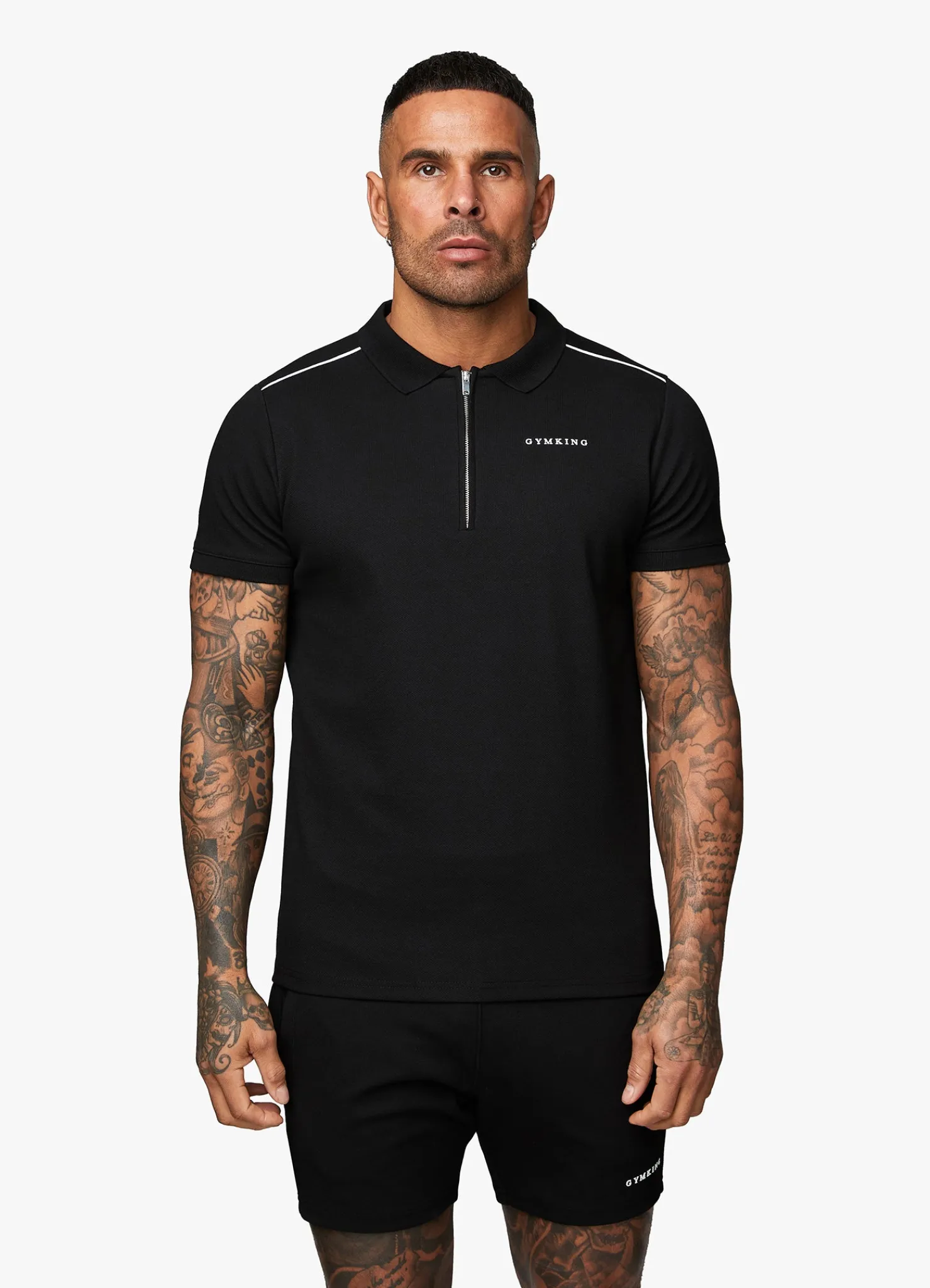 T-Shirts<Gym King Signature Knit Polo Black