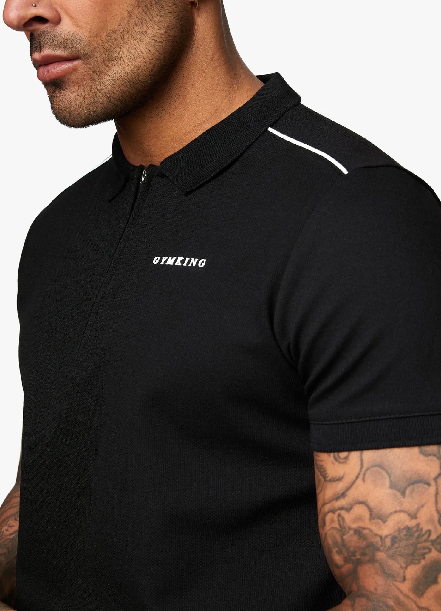 T-Shirts<Gym King Signature Knit Polo Black