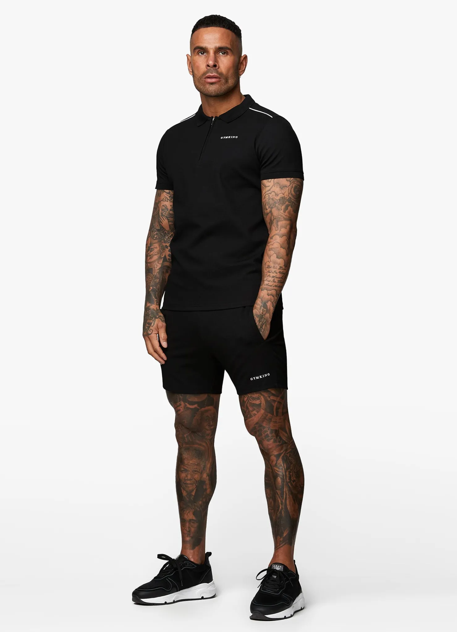 T-Shirts<Gym King Signature Knit Polo Black