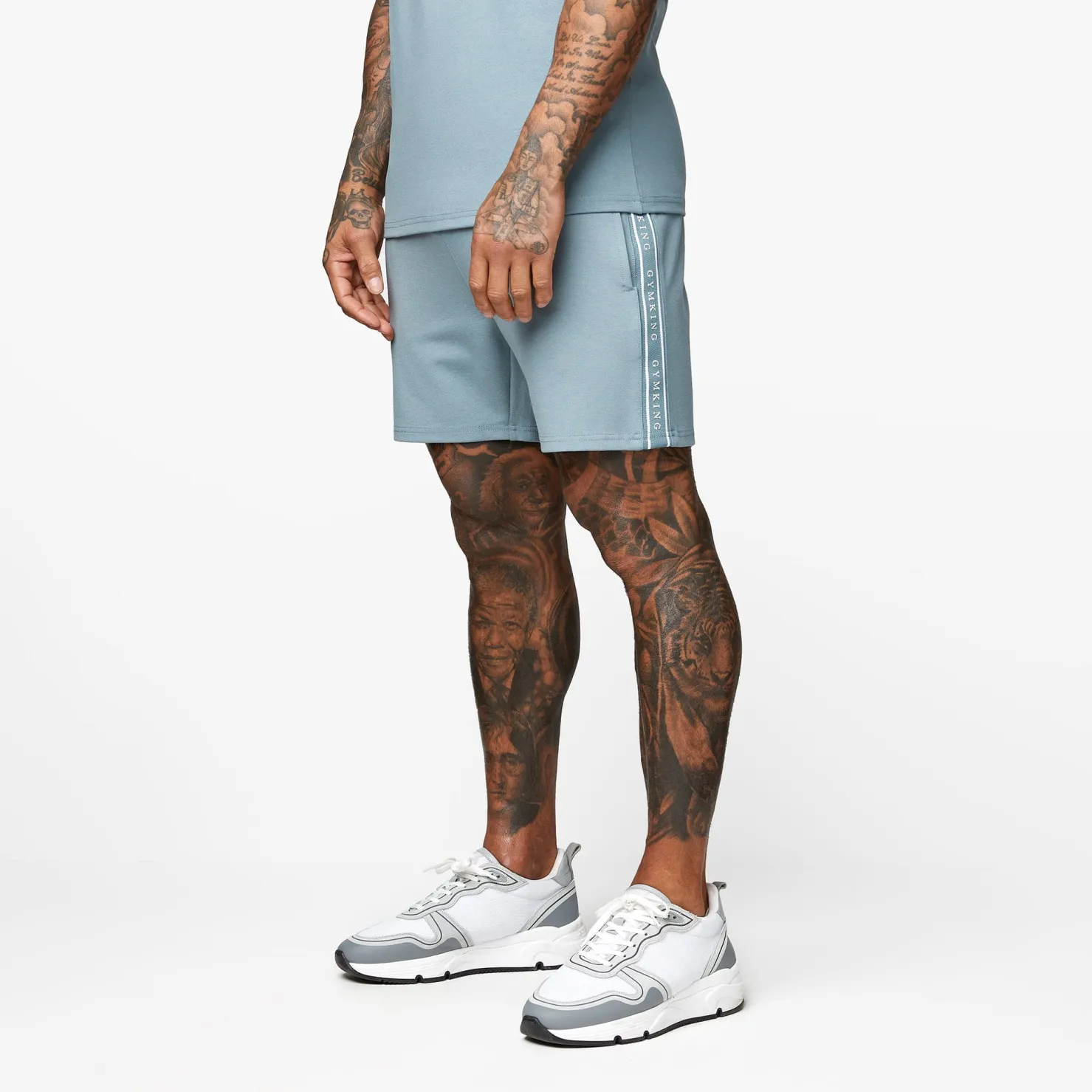 Shorts<Gym King Signature Taped Short Sage