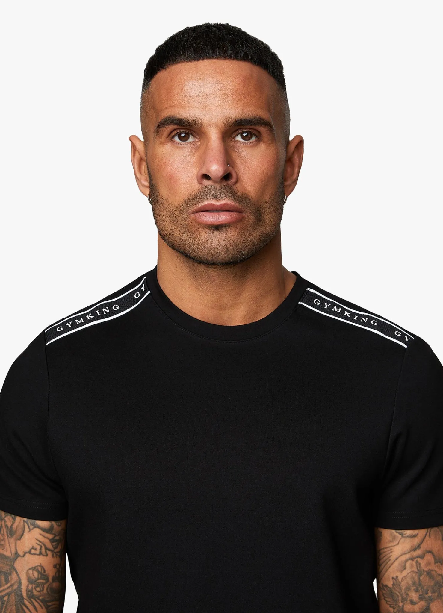 T-Shirts<Gym King Signature Taped Tee Black