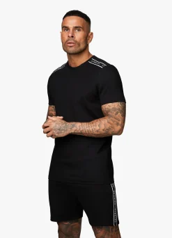 Twin Sets<Gym King Signature Taped Tee Black